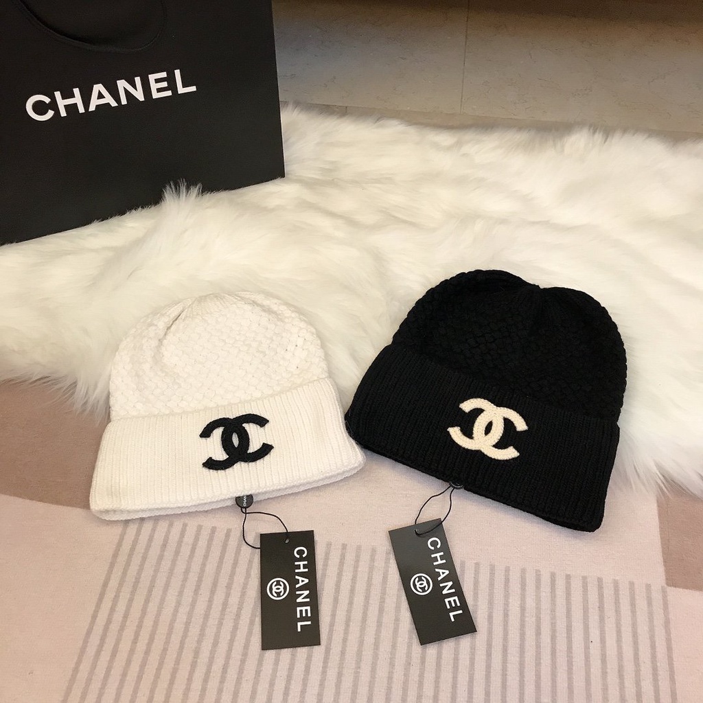 Ch @ nel Mũ Len Dệt Kim Chui Đầu Ấm Áp Thời Trang Cho Nam Và Nữ