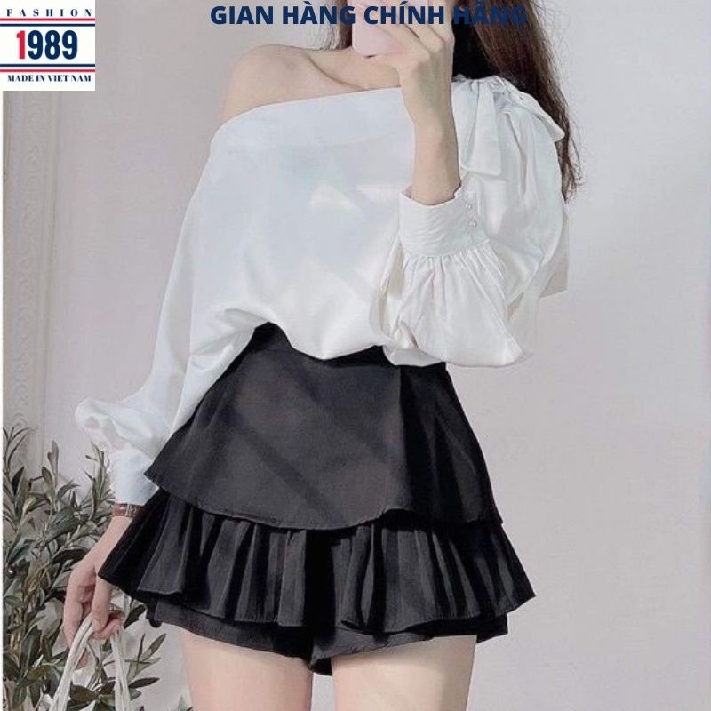 Chân váy xếp ly dưới 2 tầng kiểu dáng hàn quốc ulzzang có quần bên trong lưng cao tennis ngắn dáng xòe -PHƯƠNG VŨ 1989