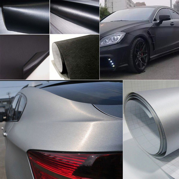 Decal nhôm dán kính chắn gió kèm ống thổi bong bóng cho xe hơi
