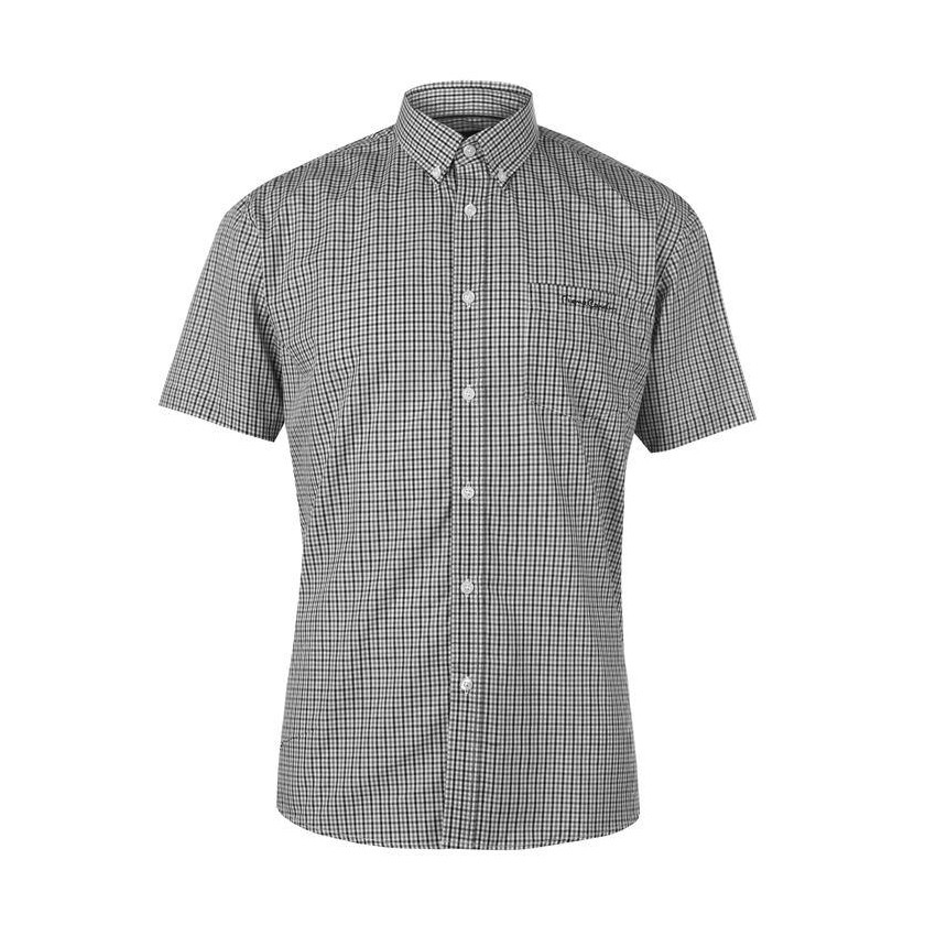 [ ORDER ] Áo Sơ Mi Nam Ngắn Tay Pierre Cardin Black Check