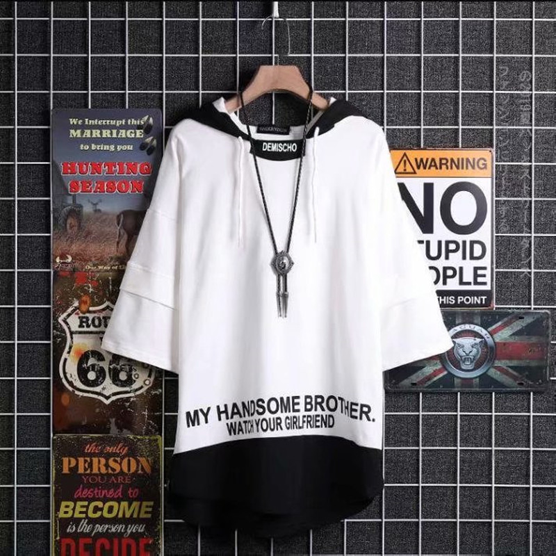 Men's Hoodie Short Sleeve Korean Fashion 2021 Size S-3Xl | BigBuy360 - bigbuy360.vn