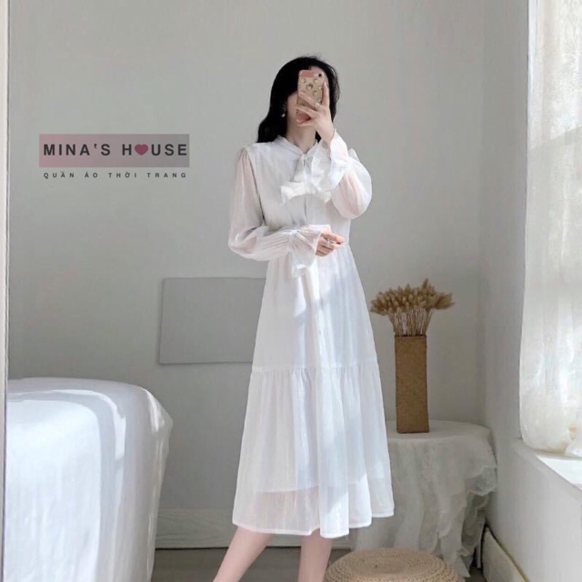 Váy công chúa xếp tầng thắt nơ / mina ‘s house / váy ullzang | BigBuy360 - bigbuy360.vn