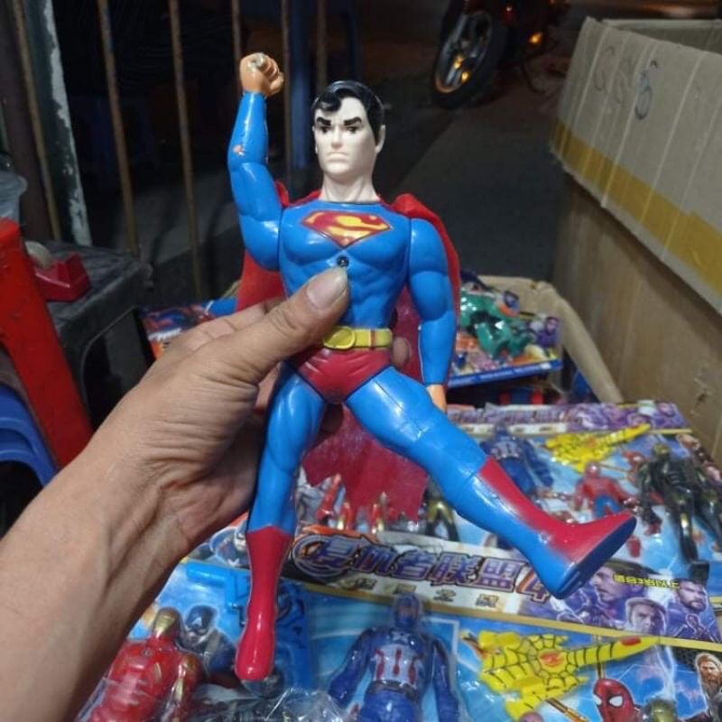 Siêu nhân đồ chơi cỡ lớn Siêu nhân, Người Nhện, Batman, Người Sắt trọn bộ chiến binh