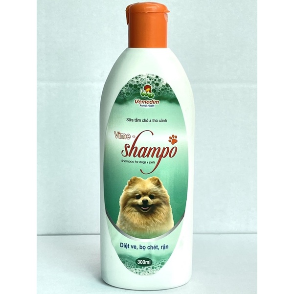 SỮA TẮM CHÓ & THÚ CẢNH - DIỆT VE , BỌ CHÉT, RẬN CHAI 300ml