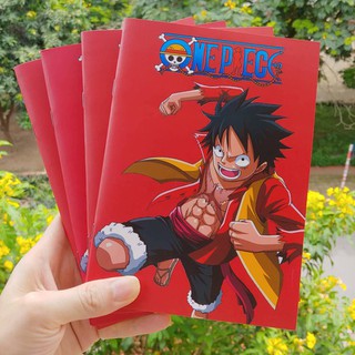 1 Quyển Vở Luffy One Piece bìa đỏ khổ A5- Siêu đẹp