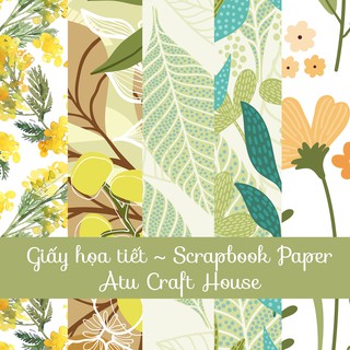 HOA LÁ Giấy Họa Tiết Scrapbook - Scrapbook Paper P.1 (rất nhiều mẫu)