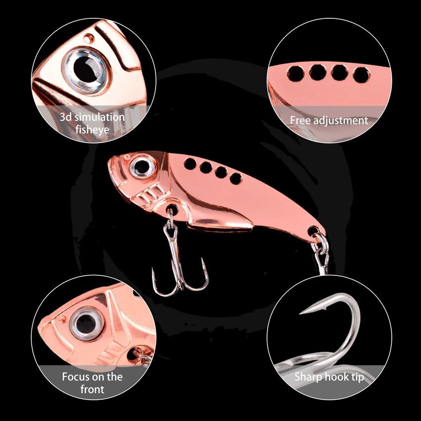 LOCO FISH Mồi Giả Câu Cá Bằng Kim Loại Kèm Móc Câu