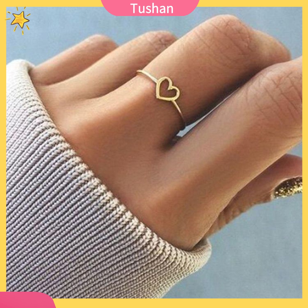 Nhẫn Nữ Hình Trái Tim Thời Trang