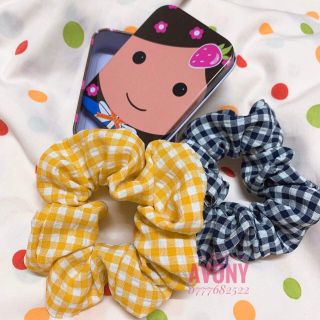 Cột tóc vải Scrunchies HOT caro xinh