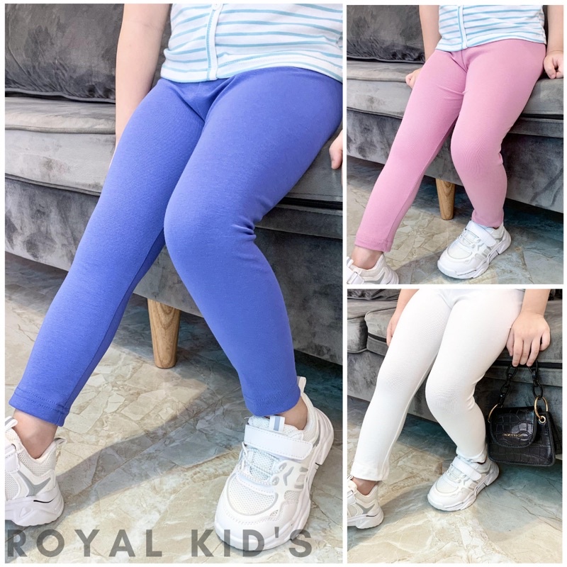 Quần legging bé gái chất zip co giãn 4c,quần dài cho bé từ 8-20kg Royalkids