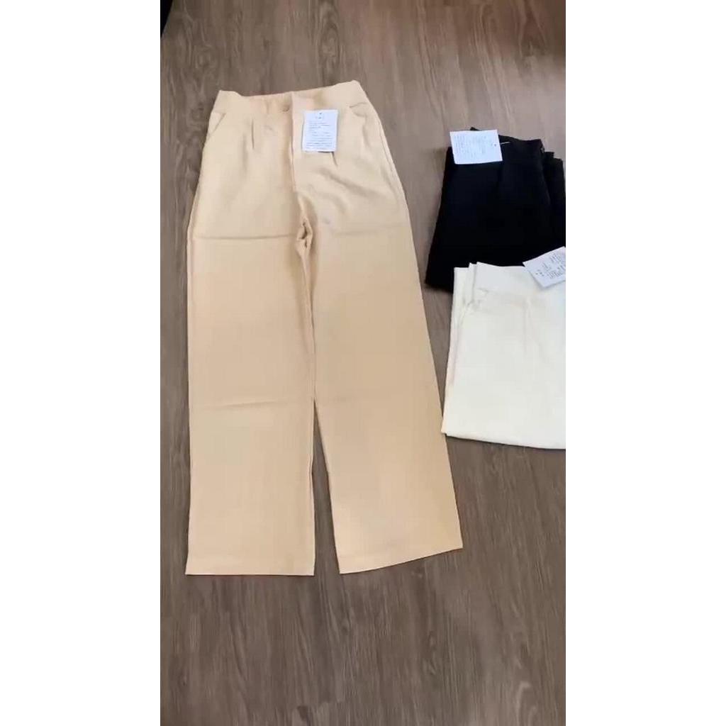 Quần đũi Nhật, ống rộng, dài - Quần culottes đũi dáng dài ống rộng siêu Hot dáng suông - cạp chun khoá thật siêu mát | BigBuy360 - bigbuy360.vn