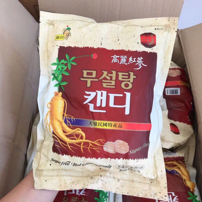 Kẹo hồng sâm không đường 500g HQ