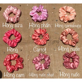 Cột tóc vải scrunchie gam màu nóng