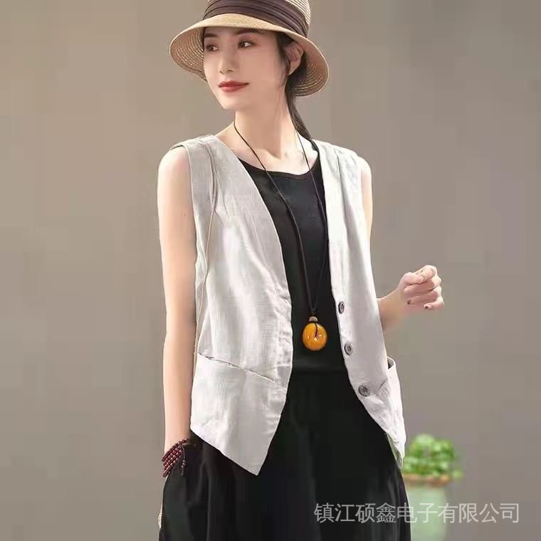 Áo Ghi Lê Không Tay Dáng Rộng Phong Cách Cổ Điển Thời Trang Hàng Mới 2022 Dành Cho Bạn Nữ