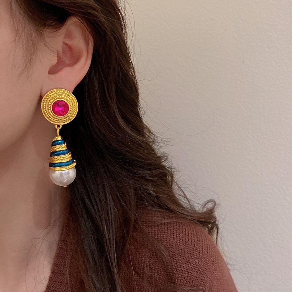 Khuyên Tai Thả Thanh Lịch Cổ Điển Cho Nữ|Nơ Phong Cách Baroque|Bông Tai Tua Rua Thời Trang Nữ Tính