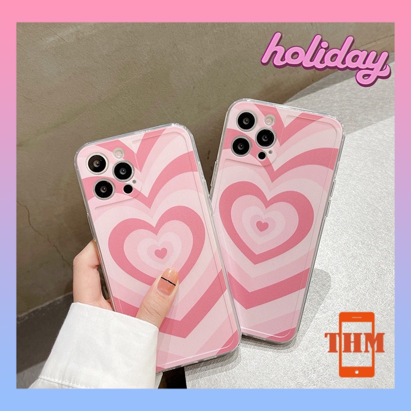 Ốp Điện Thoại TPU Viền Vuông Hình Trái Tim Cho iphone 6/6S/6splus/se/7/7plus/8/8plus/X/xs/xsmax/11/12/13/Pro/Pro Max-277