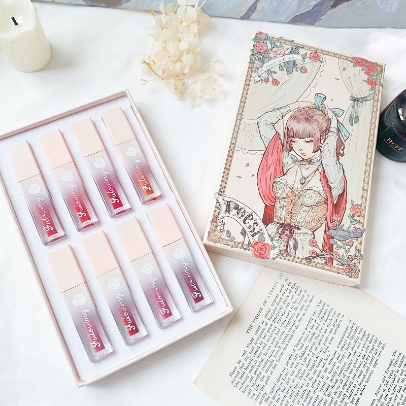 (Hàng Mới Về) Son Kem Lì Kháng Nước Không Dễ Phai 8 Màu Tùy Chọn