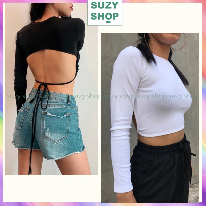 Áo Croptop Sexy, Áo Croptop Hở Lưng Cột Dây Sau Lưng | CT03