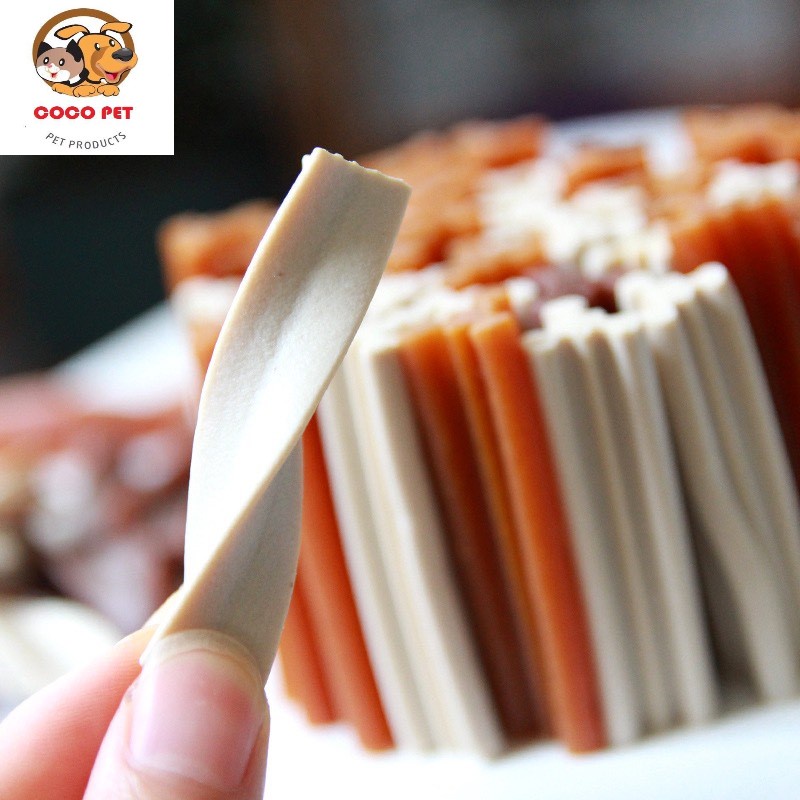 Bánh Thưởng, Thanh Xoắn Gặm Sạch Răng Cho Chó Dog Snack Pack Yahoo Túi 120g Mix 3 Vị Bò-Sữa-Gà