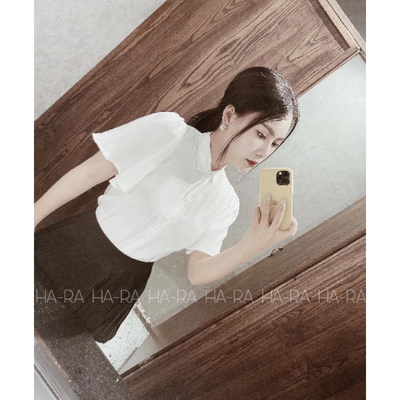 Sơ mi công sở tay bồng cánh tiên vnxk