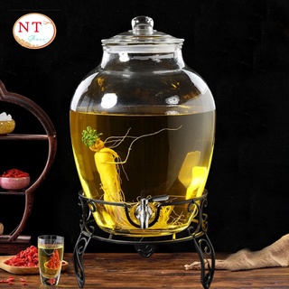 Bình ngâm rượu thủy tinh trơn 15 lít ( Có van hoặc Không van )