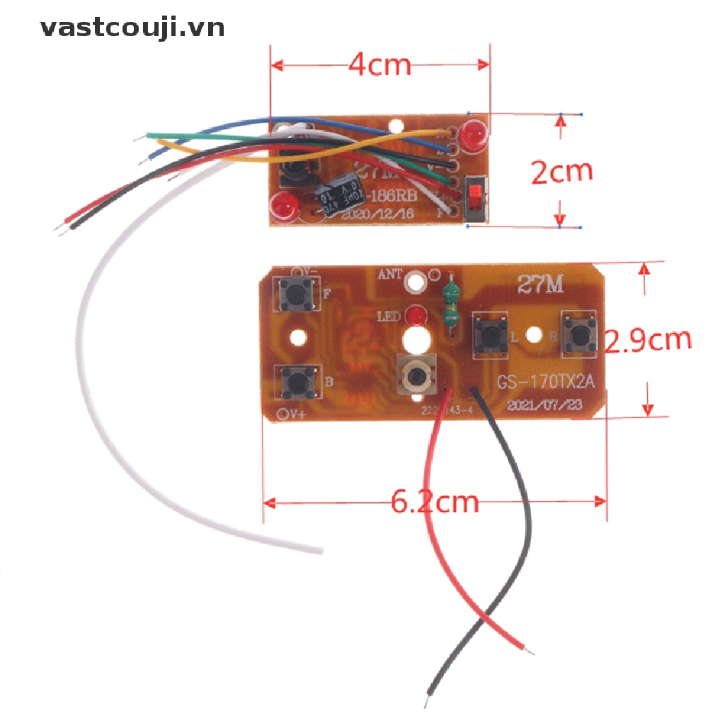 Bảng Mạch Điều Khiển VASTJI 4CH RC 27MHz Cho Xe Ô Tô