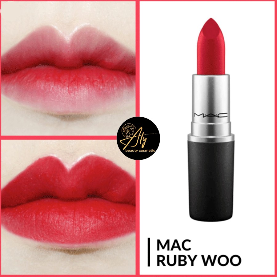 [AUTH 100%] M.A.C Ruby Woo 707 Màu Đỏ Cổ Điển – Retro Matte