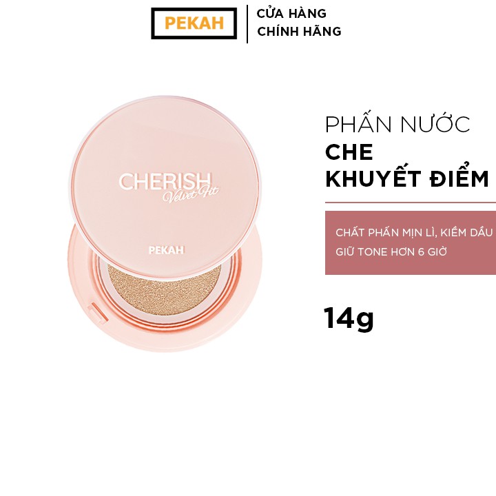 Phấn Nước Che Khuyết Điểm Và Làm Mịn Da PEKAH Cherish Velvet Fit Cushion 14g