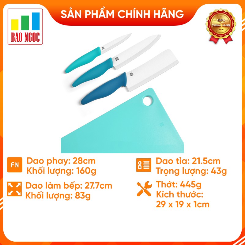 Bộ dao gốm kèm thớt Xiaomi HouHou 020