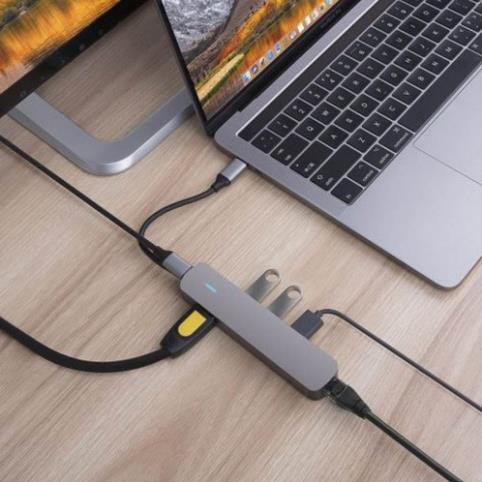 Cổng Chuyển Hyperdrive 6 in 1 HDMI 4K Usb-C Cho Macbook,PC,Devices Chính Hãng