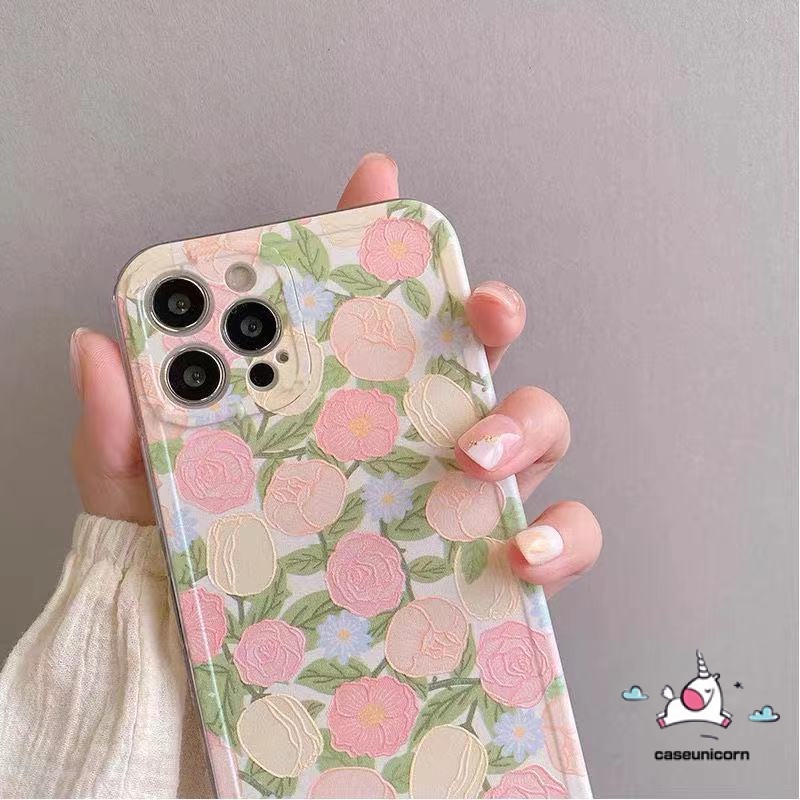 Ốp điện thoại Tpu mềm họa tiết hoa hồng 3D thích hợp cho Iphone 12 11 Pro Max Iphone 7 8 Plus X Xr Xs Max Se 2020