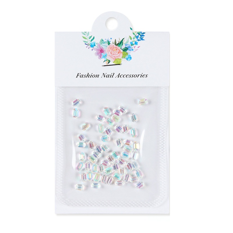 Set 50 Hạt Pha Lê 3D Bằng Nhựa Resin Trang Trí Móng Tay DIY