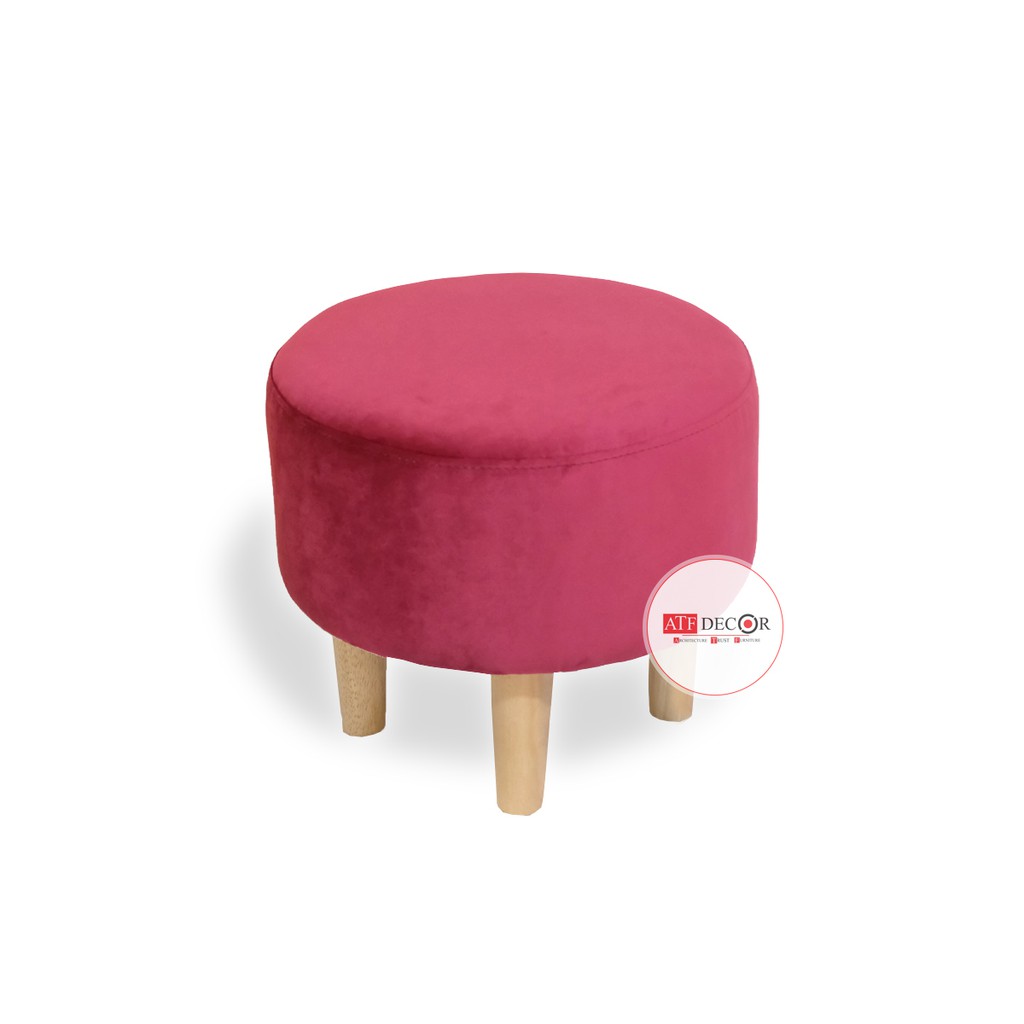 Ghế Đôn tròn màu đỏ đun 40cm giá rẻ