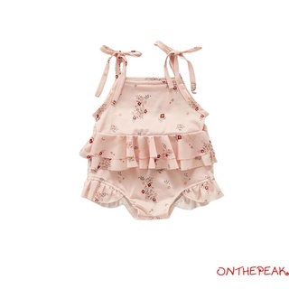 Set đồ bơi 2 mảnh gồm áo hai dây và quần short in hình hoa/chanh dễ thương cho bé gái 3-24 tháng tuổi