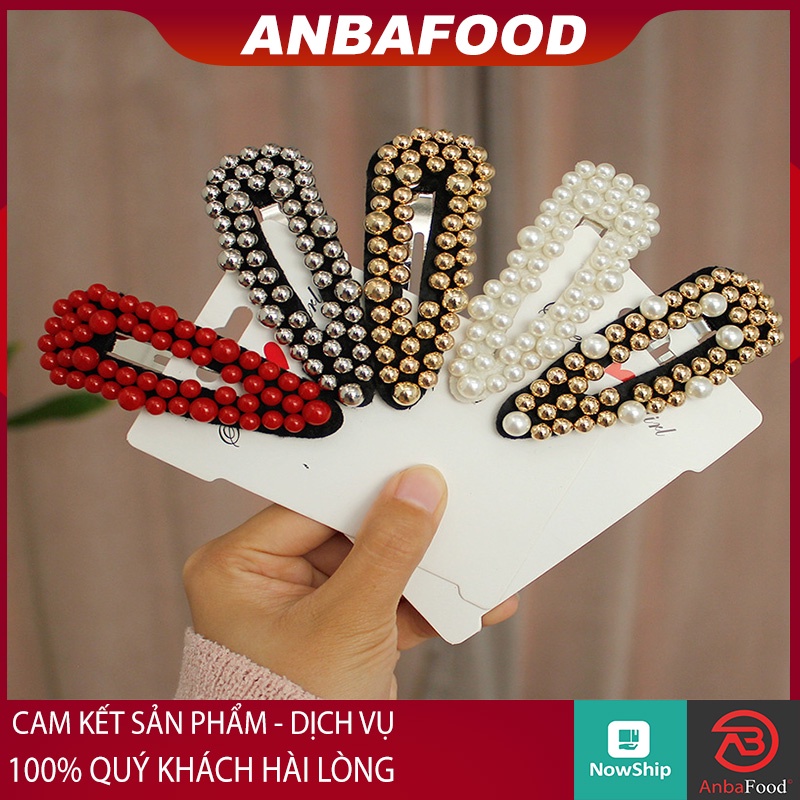 Kẹp Tóc Mái Hàn Quốc đính Ngọc Trai - Phụ kiện tóc