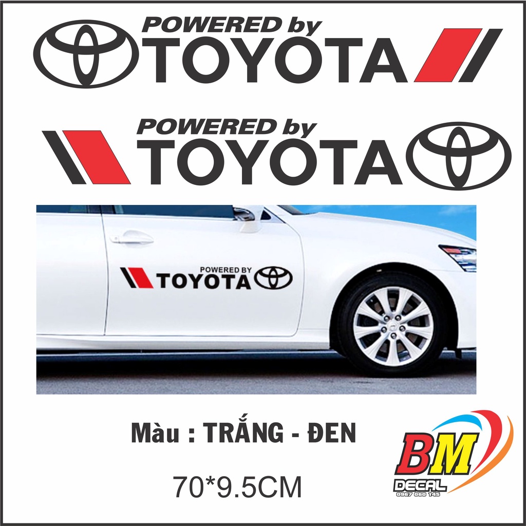 Decal dán trang trí xe hơi TOYOTA