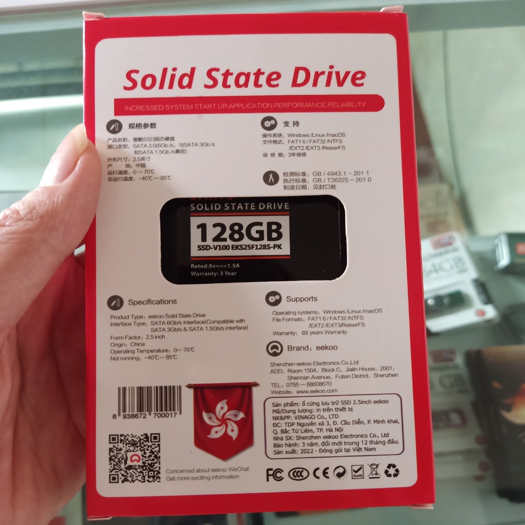 Ổ Cứng SSD EEKOO 128GB, 256GB Mới Chính Hãng (Hỗ trợ cài đặt theo yêu cầu) | BigBuy360 - bigbuy360.vn