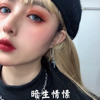 Khuyên tai xích mix thập giá/ khuyên tai cross/ ulzzang ynh.accessories