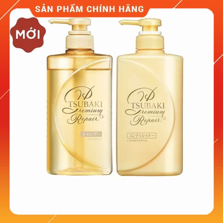 [Chính hãng] Bộ đôi dầu gội xả Tsubaki Premium Repair cao cấp 490ml  phục hồi ngăn rụng tóc và phục hồi hồi hư tổn ✨