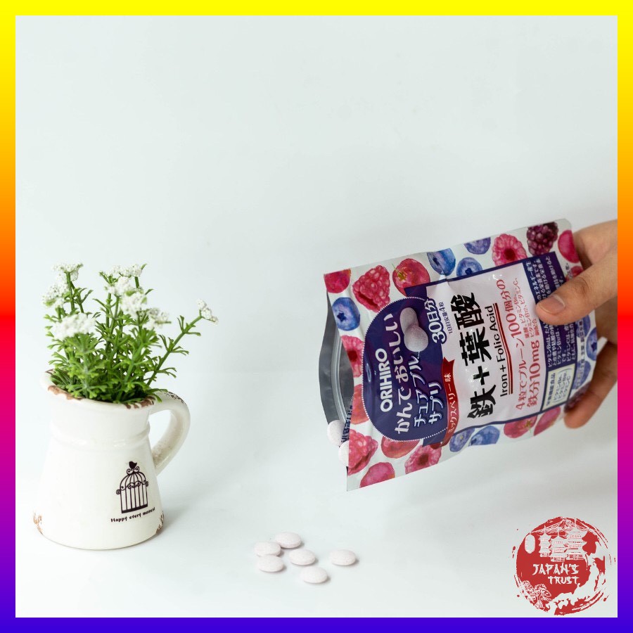 [Orihiro] Viên bổ sung Sắt và Folic Acid Orihiro dạng túi 120 viên - Giá tốt - Hàng chính hãng | Thế Giới Skin Care