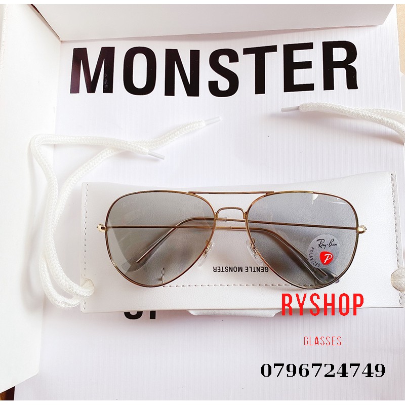 📛FREESHIP📛 Kính Thời Trang Nam Nữ RayBan ĐỔI MÀU Gọng Vàng Đi Ngày Và Đêm - RyShop