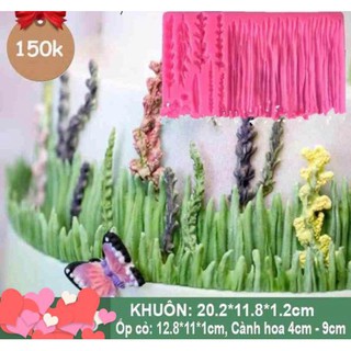 Khuôn silicon 4D ốp viền hoa lavender