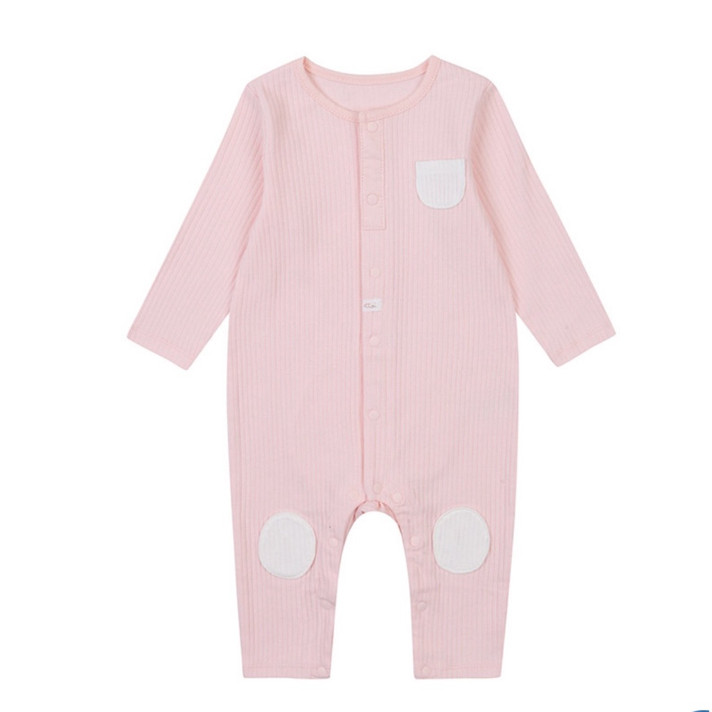 Body dài tay cài thẳng  Ettoi thun tăm túi ngực trắng Nga Fish B7DT5