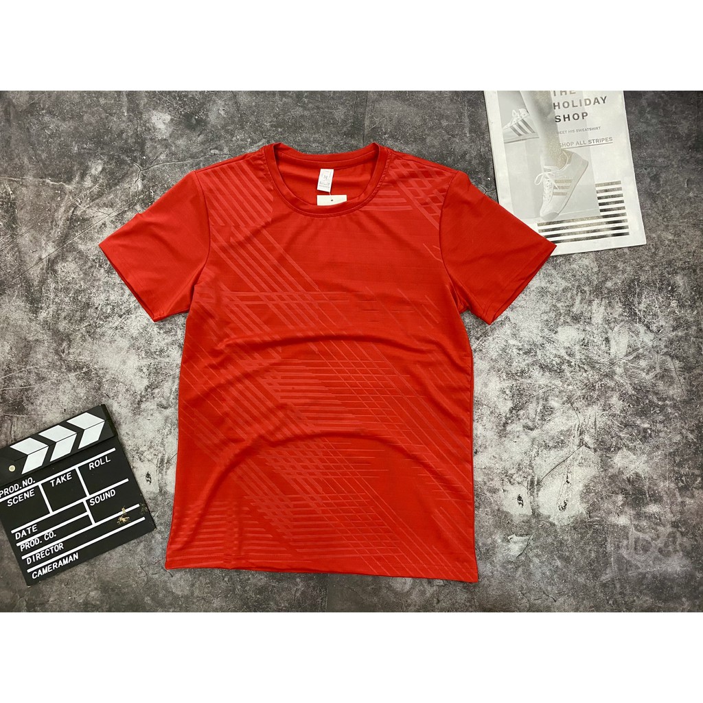 Áo thể thao nam chất thun lạnh 4 chiều cổ tròn | BigBuy360 - bigbuy360.vn