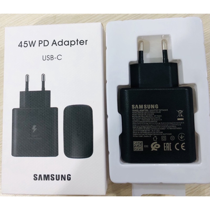 Bộ sạc nhanh SS 45W - Chính hãng sạc siêu nhanh Note 10 Plus/S20 Ultra Note 10 Plus 5G/Note 20/Note 20 Ultra
