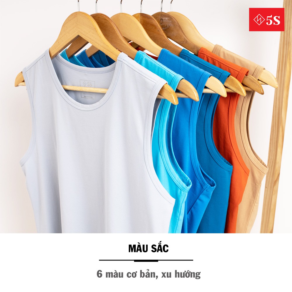 Áo Sát Nách Nam (Tanktop) 5S Dáng Thể Thao, Thấm Hút Mồ Hôi, Co Giãn Cực Tốt (6 màu). | BigBuy360 - bigbuy360.vn
