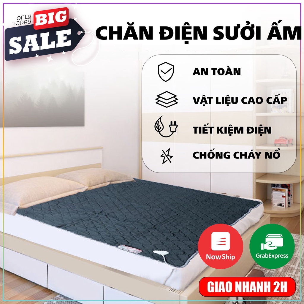 Đệm điện nỉ 4 lớp siêu nhẹ mềm mịn tự điều chỉnh cấp độ nóng, đệm sưởi điện, thảm sưởi dùng gia đình
