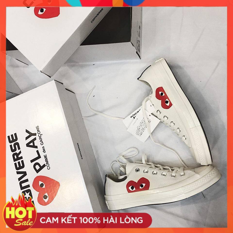 Giày Sneaker Nam Nữ Converse CDG White Low (fullbox+freeship)