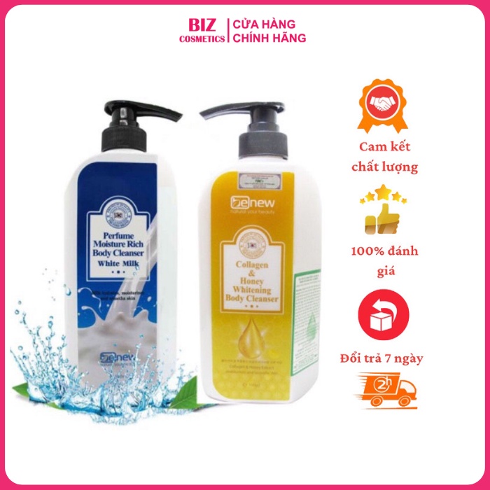 Sữa tắm nước hoa trắng da Benew Perfume Moisture Rich Body Cleanser  500ml