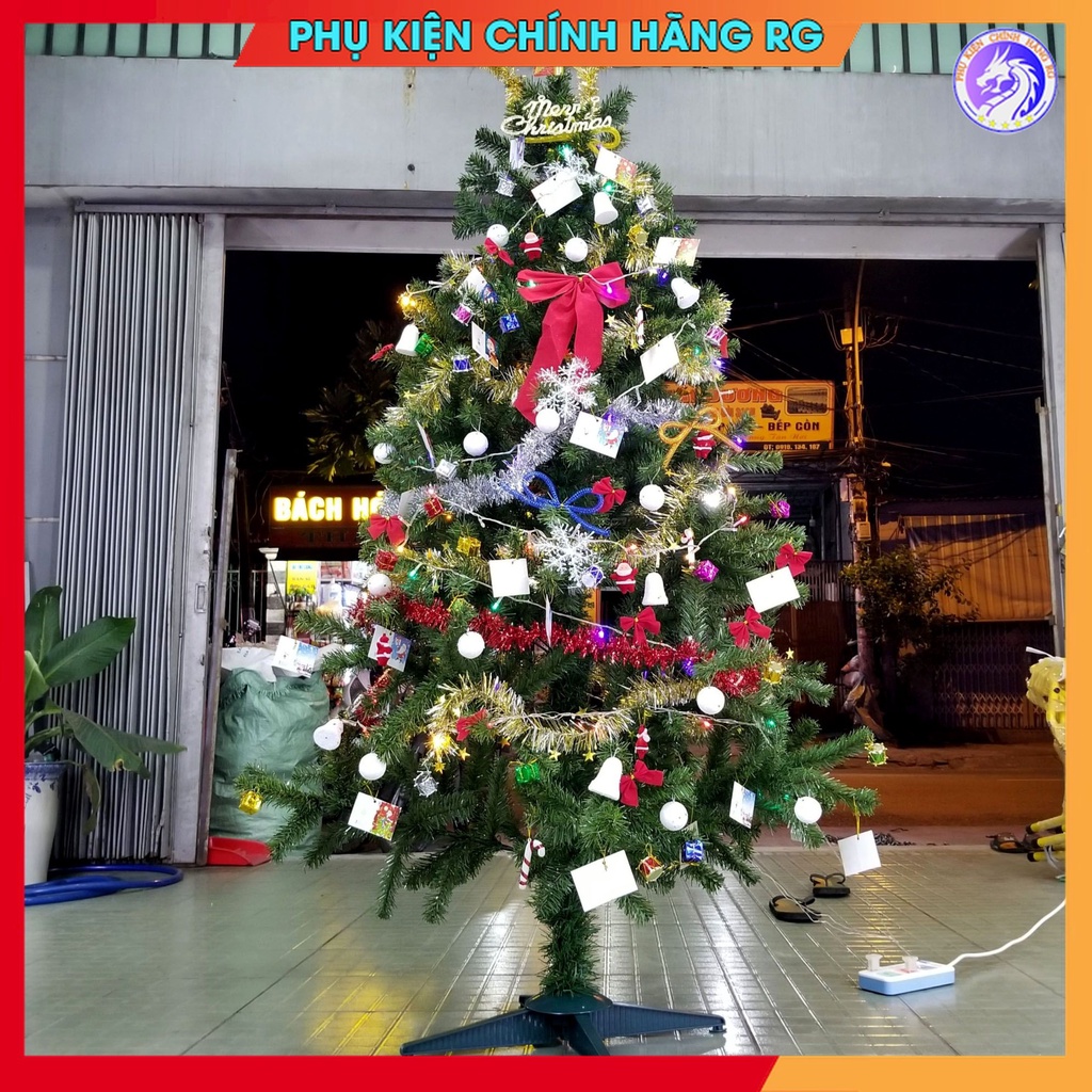 Cây thông noel 1m5 tặng kèm bộ phụ kiện trang trí giáng sinh cực đẹp